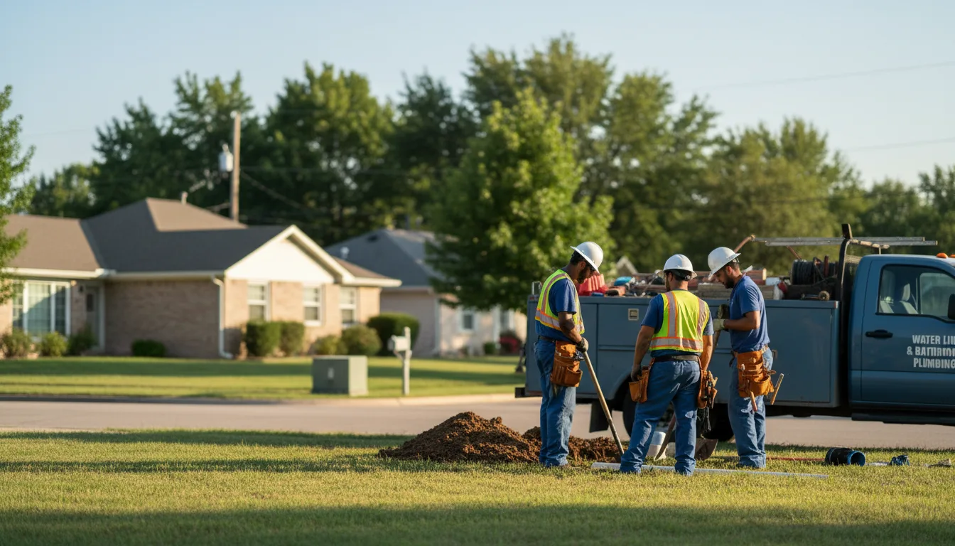 Residential water line and bathroom plumbing service in Kents Hill, ME